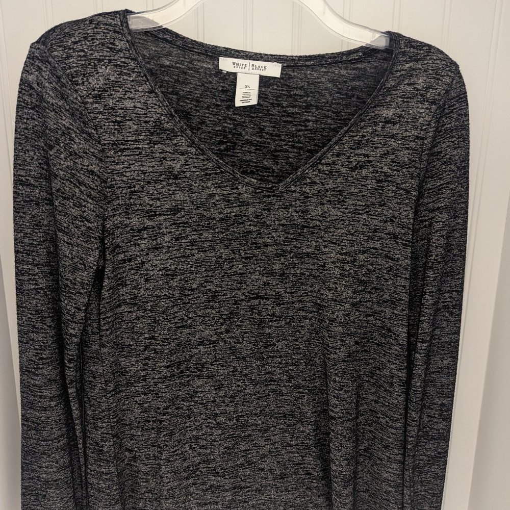 WHBM Charcoal Long Sleeve Top- XS
